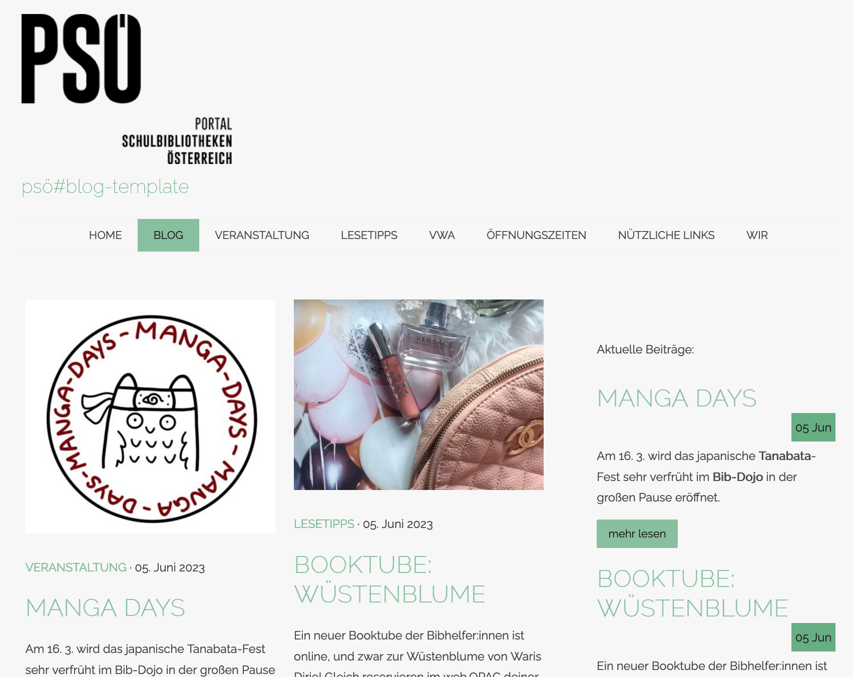 Neu auf PSÖ: Homepage & Blog